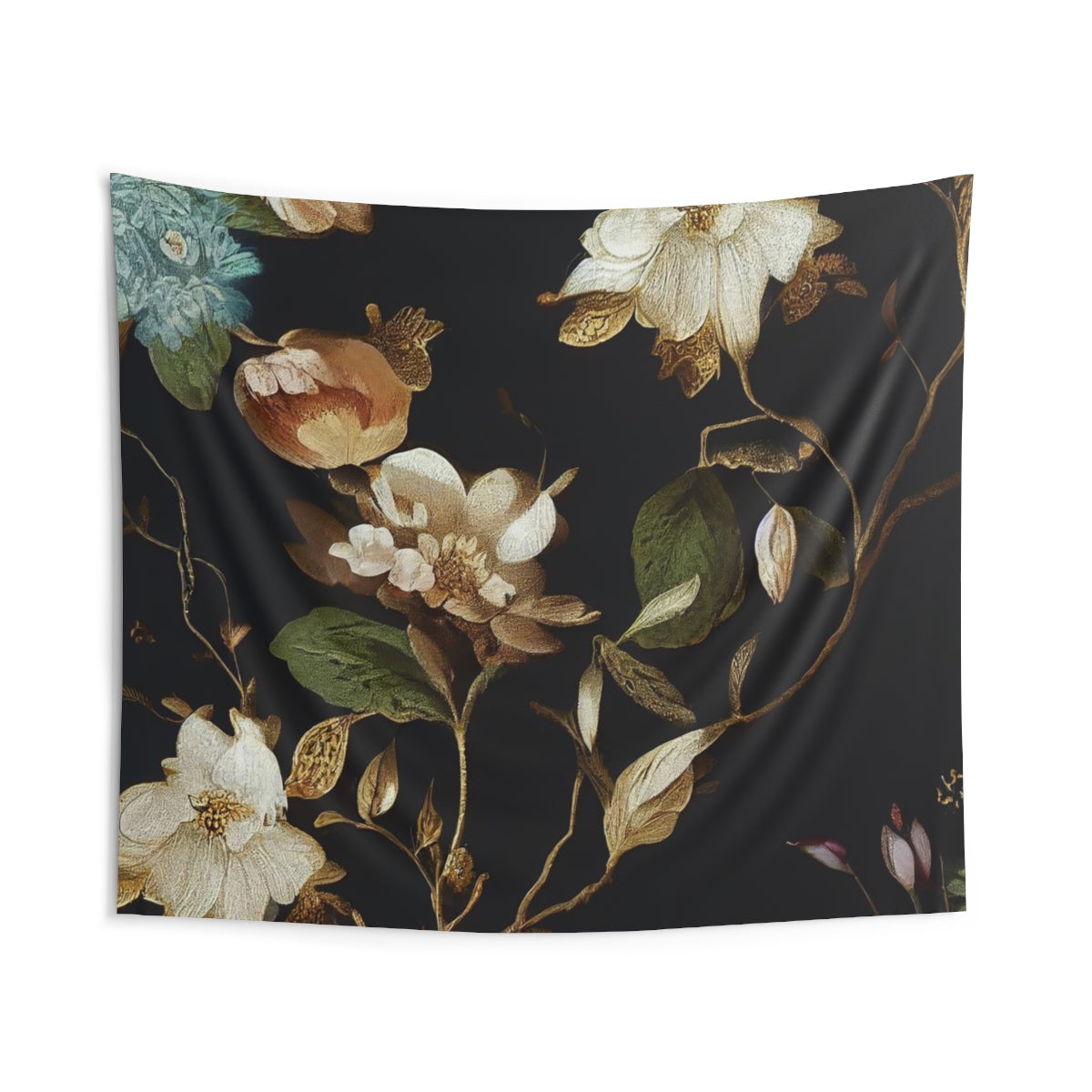 Jasmin's Studio - Gold Floral Wall Tapestry