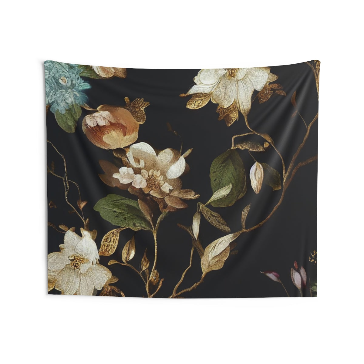 Jasmin's Studio - Gold Floral Wall Tapestry
