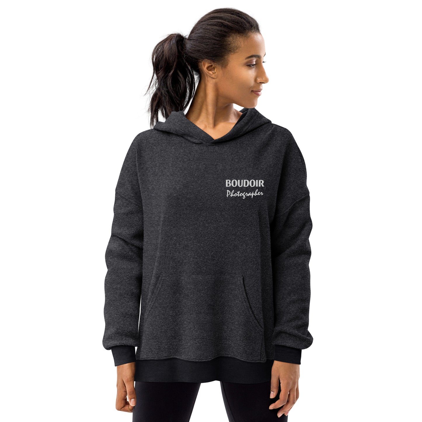 Unisex sueded fleece hoodie